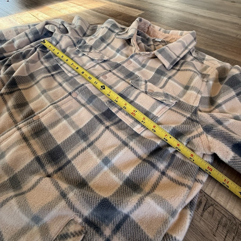 O'Neil Flannel Pink Plaid Snaps Shirt Sz XL Long Sleeve Cotton Blend Beach - Picture 3 of 12